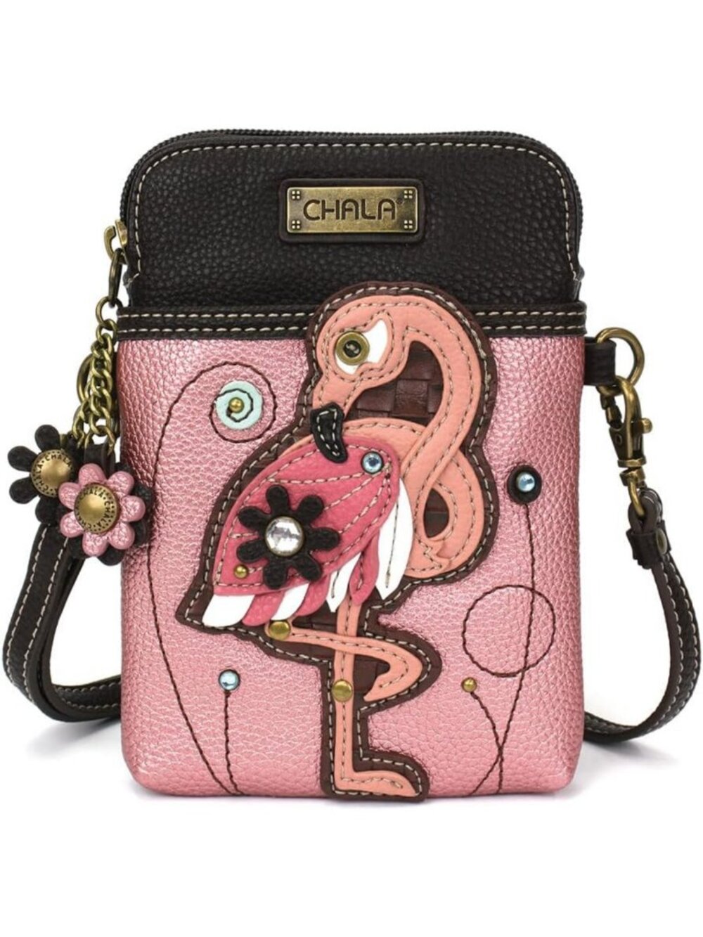 Colorful Bird Print Crossbody Cell Phone Purse | Adjustable Strap, PU Leather